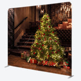 Aperturee - Aperturee Glitter Christmas Tree Stairs Pillow Case Backdrop